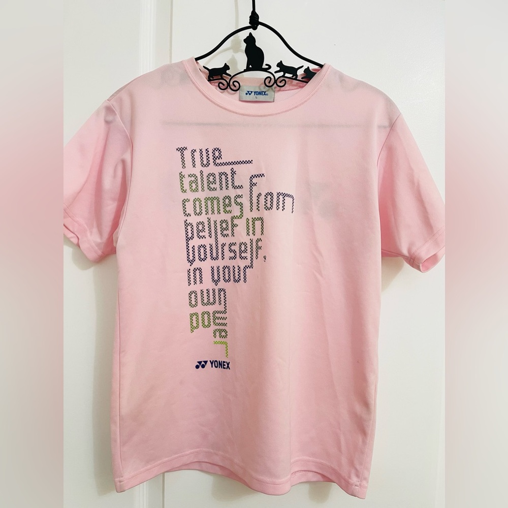 Yonex light pink badminton shirt (women)